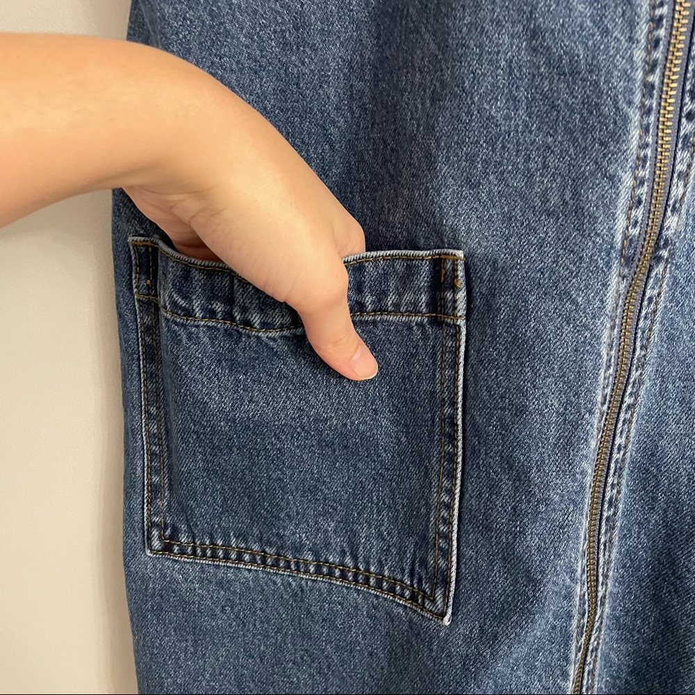 NWT Wild Fable Mini Denim Jean Dress with Zipper Front - Picture 3 of 8